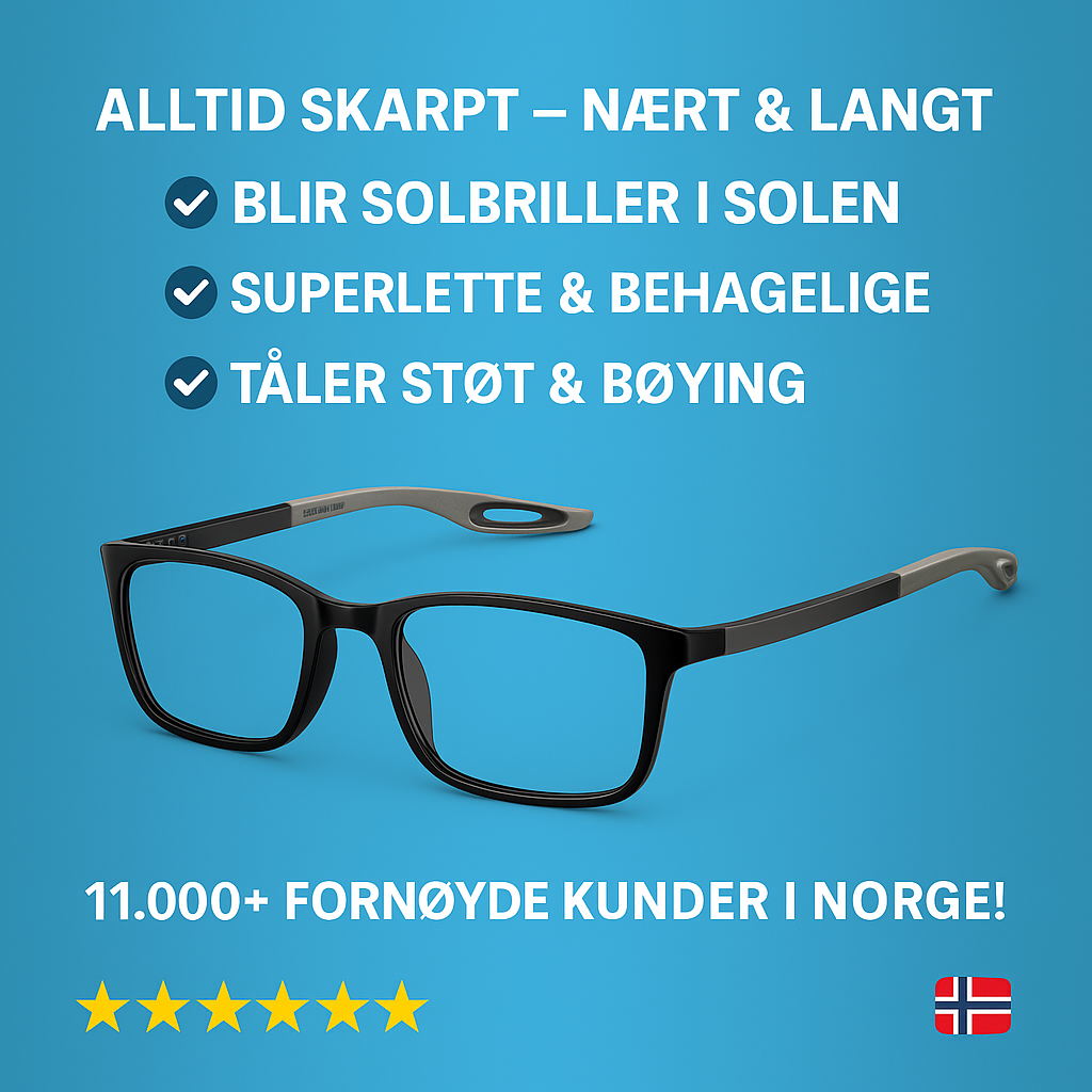 Multifokusbriller med lysjustering