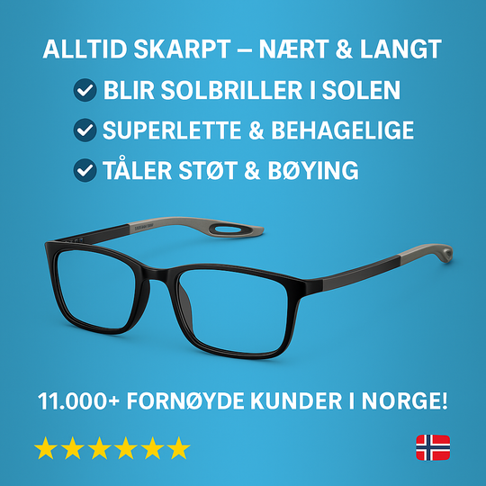 Multifokusbriller med lysjustering