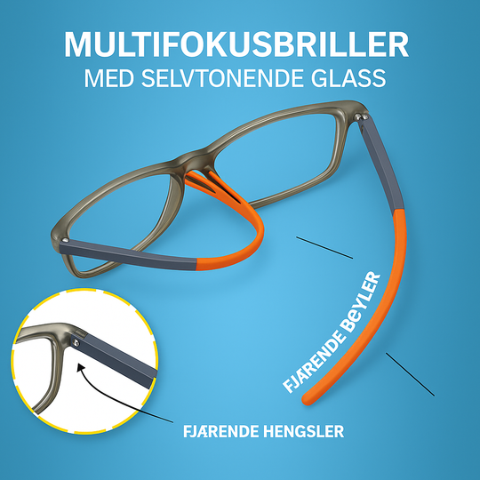Multifokusbriller med lysjustering